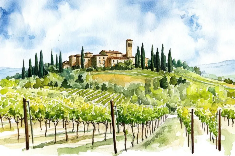 illustration de vignes